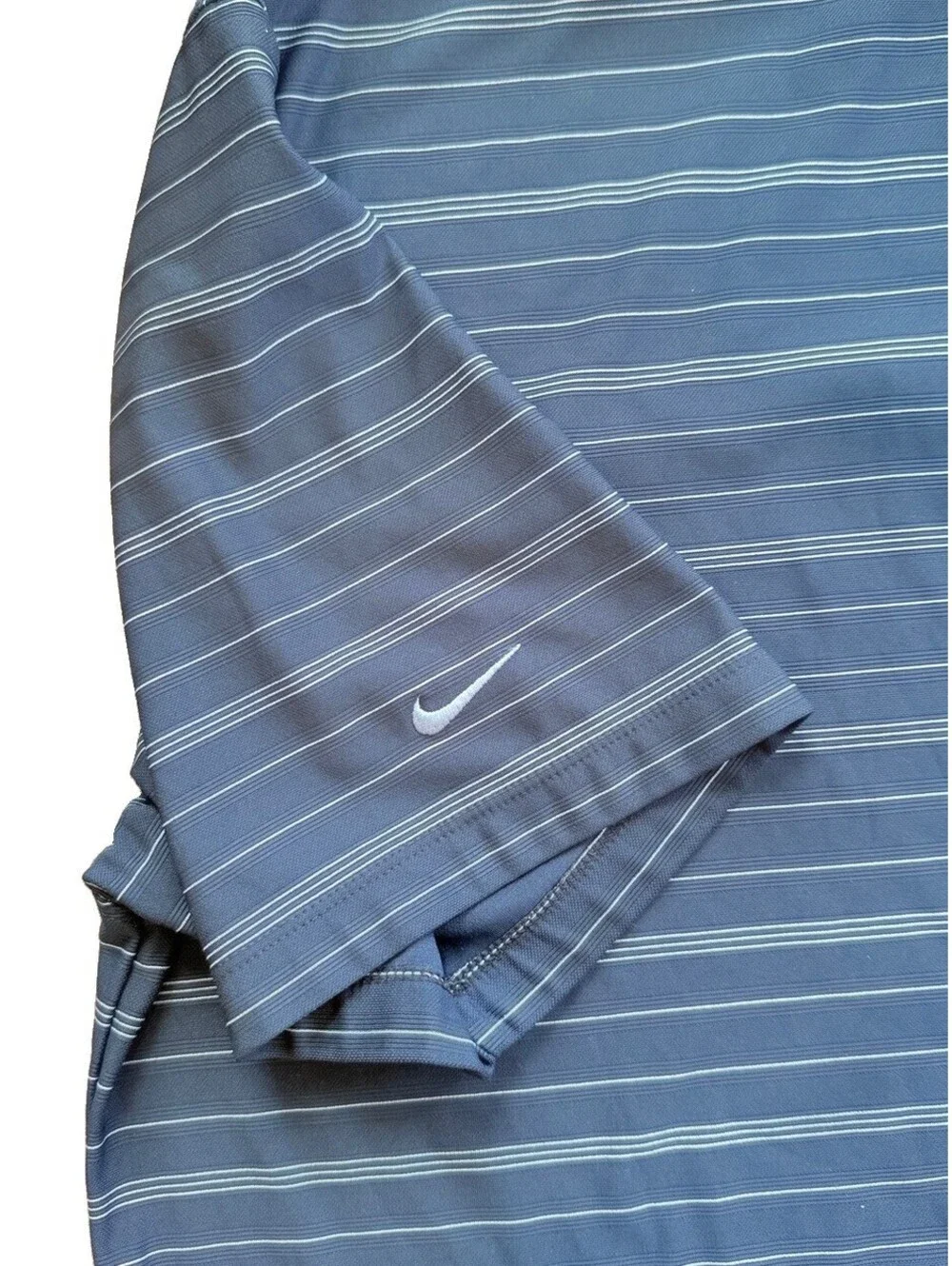 Nike Golf Dri-FIT Polo Shirt Men’s XL Blue Striped Sherwin-Williams Logo Golf
